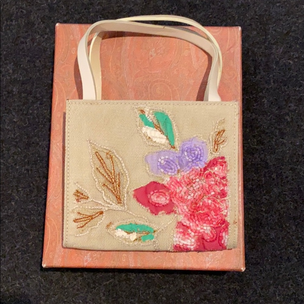 Very RARE!  Vintage late 90s Etro mini silk bead bag